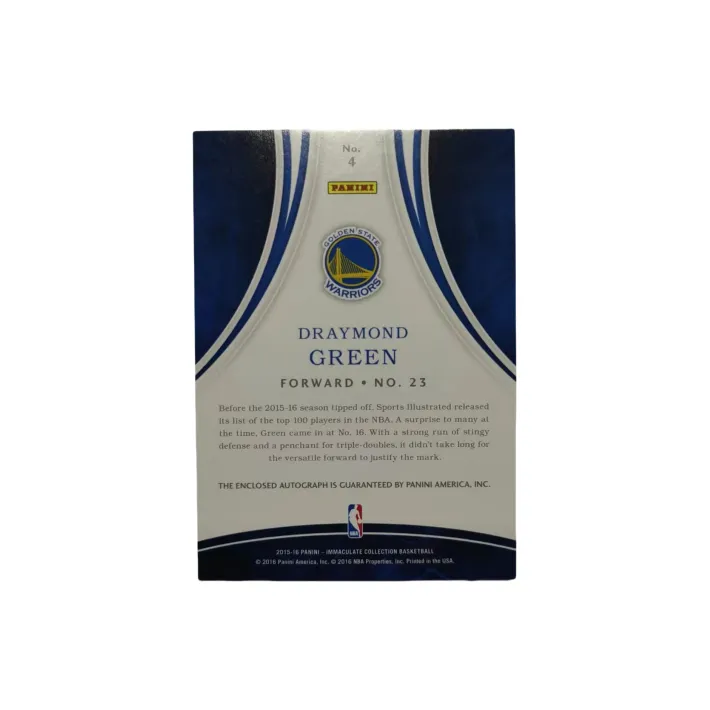 PANINI Draymond Green 2015 16 IMMACULATE Sticker 99 Star Card Product Access Sports Cards 1 Pc-1