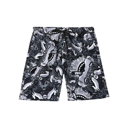 Youyou Swimming Shorts Men Gray Black Lion Dance