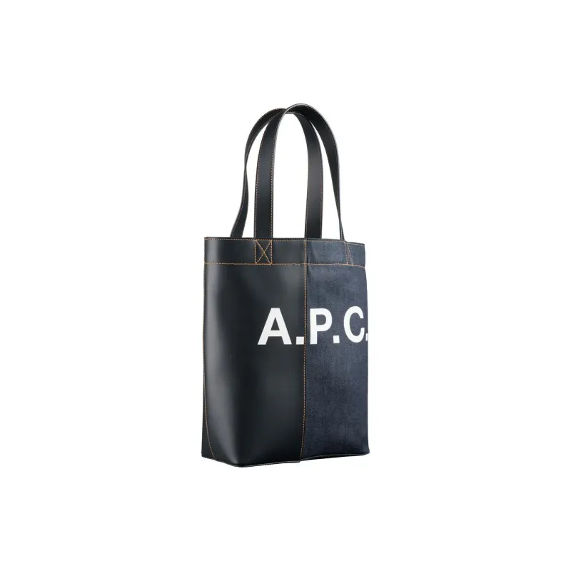 A.P.C Logo Printed Panelled Shoulder Bag-1