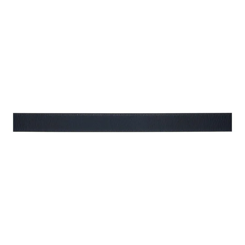 FERRAGAMO Embossed Metal Calfskin Leather Belts Men's Marine Blue Width Approximately 2.5cm-1