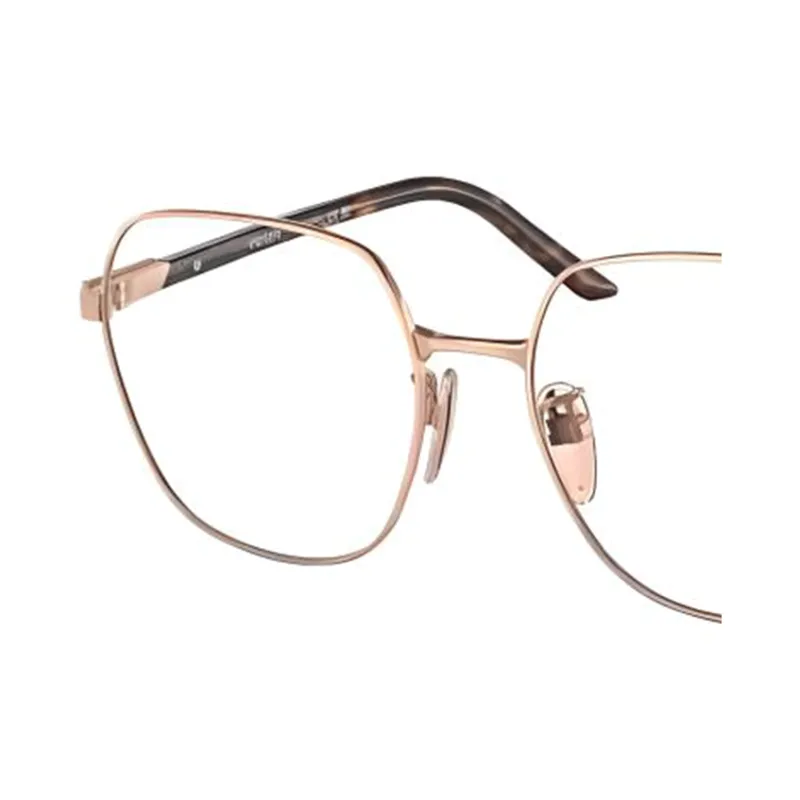 PRADA Titanium Irregular Shape Eyeglass Frames Women's Rose Gold-2