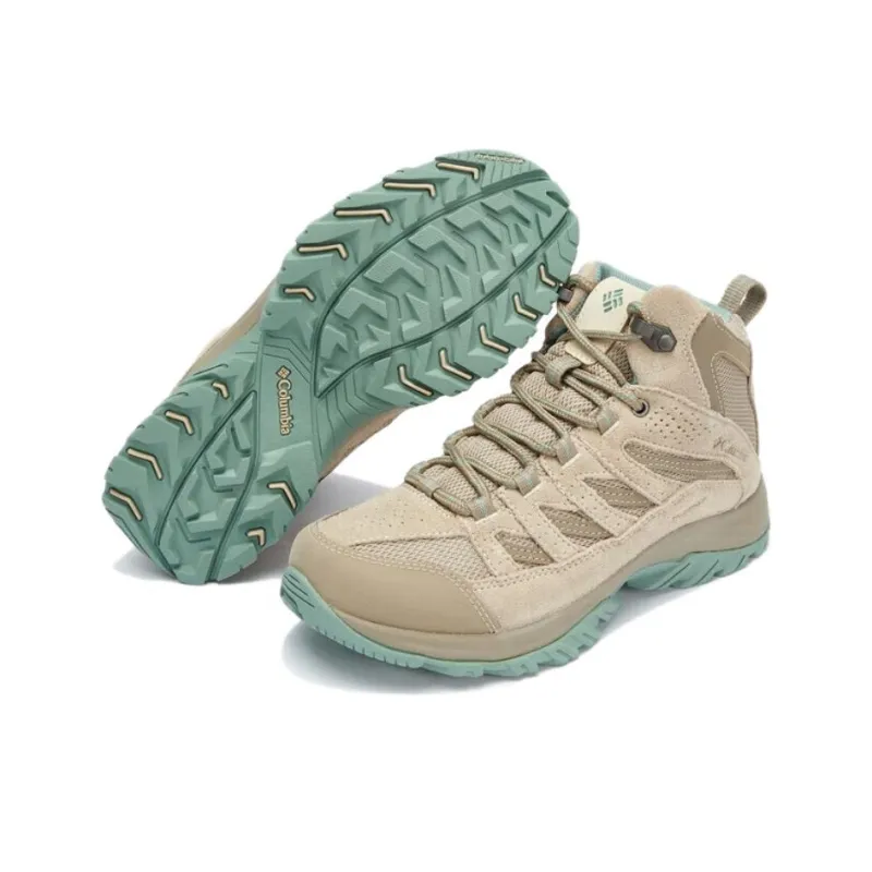 Columbia Crestwood Waterproof And Breathable Mid Top Trekking Shoes Hiking Shoes Women's Yellow-3