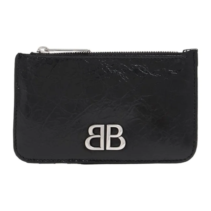 Balenciaga Logo Plaque Zipped Wallet-0