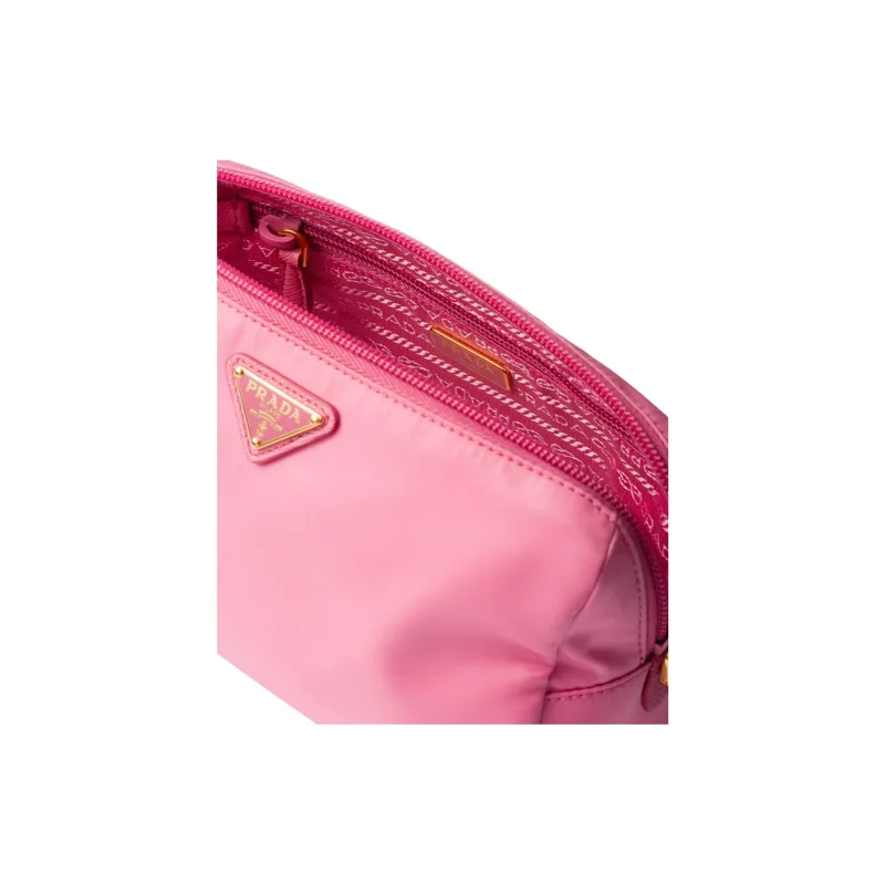 PRADA Recycled Nylon Clutch Regular Women's Begonia Pink-4