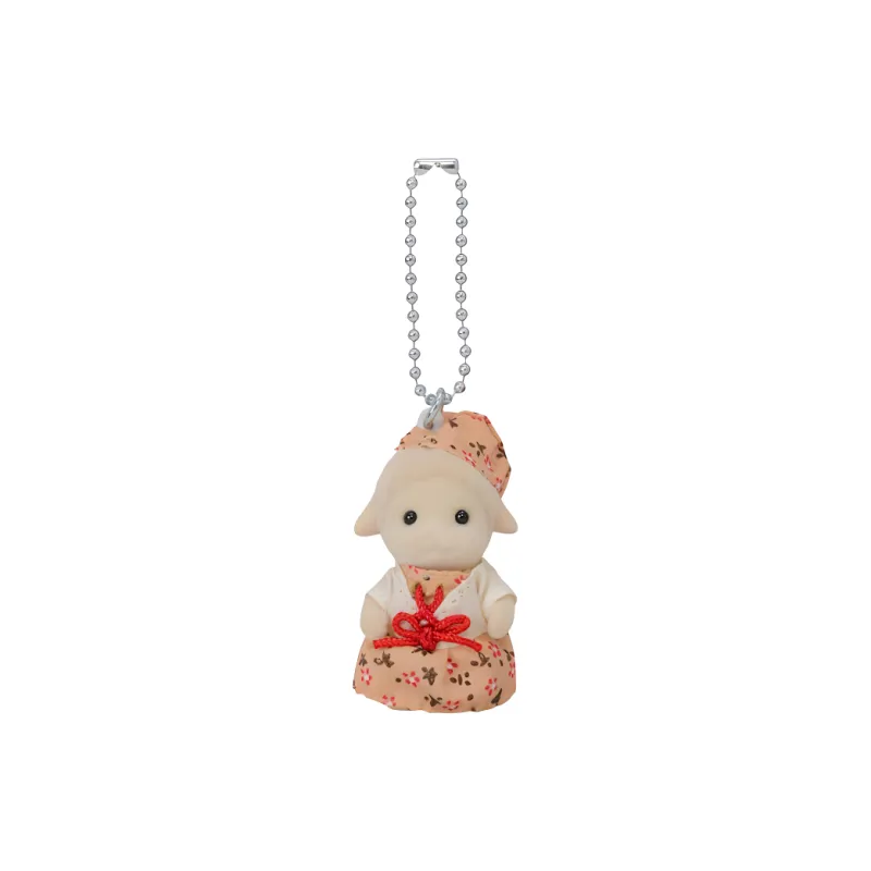 Sylvanian Families Cute Soft Sheep Keychain Dolls Plush Pendant Small Size Tall-0