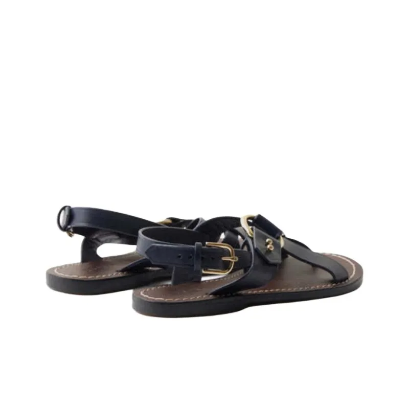 SOEUR Florence Strap Sandals Women's Blue-4