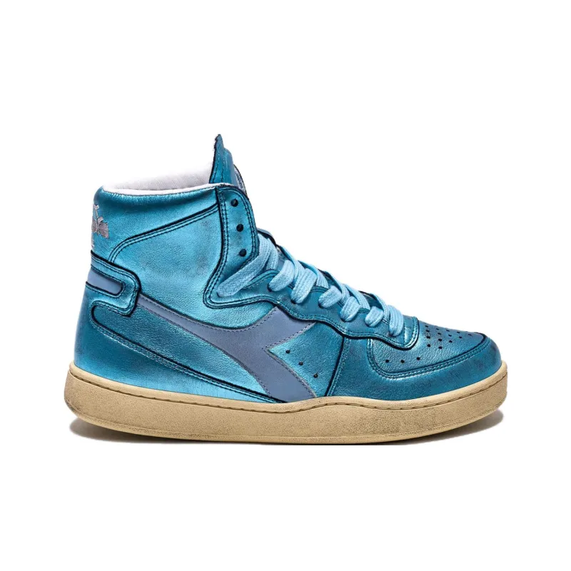 Diadora Mi Basket Non-slip Lightweight High-Top Skateboard Shoes Unisex Blue-1