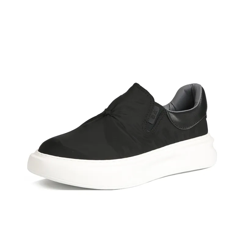 Thai Points Durable Lightweight And Breathable Low Top Skateboard Shoes Men's Black-1