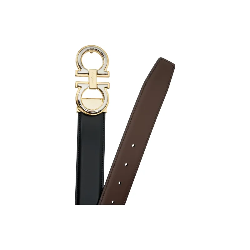 Ferragamo Logo Engraved Gancini Buckled Belt-3
