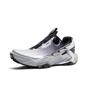 KAILAS FUGA DU BOA Running Shoes Women's Low Top Cloud White Metallic Silver/Ink Black/Dark Gentian Purple Metallic Silver