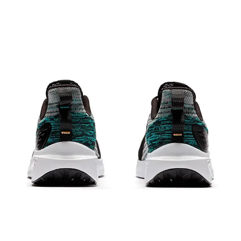 361° FlyFish Breathable Low Top Running Shoes Men's Black Green-3