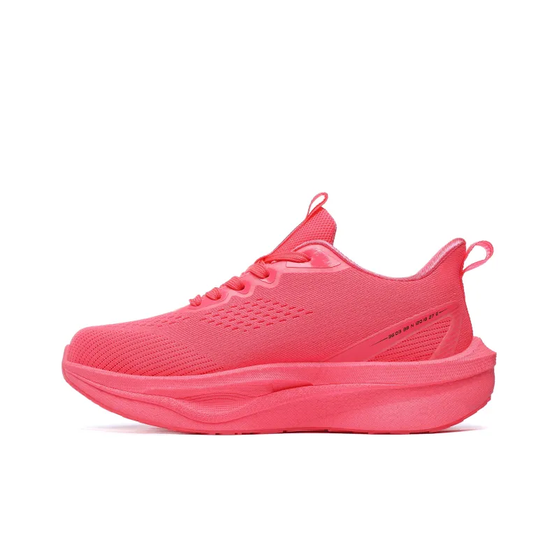 BTE Cushioning Anti Slip Wear Resistant Breathability Low Top Casual Running Shoes Unisex National Red-1