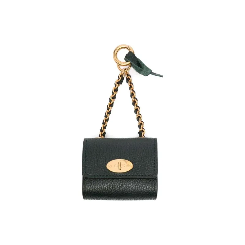 Mulberry Calfskin Keychains Women's Green-0