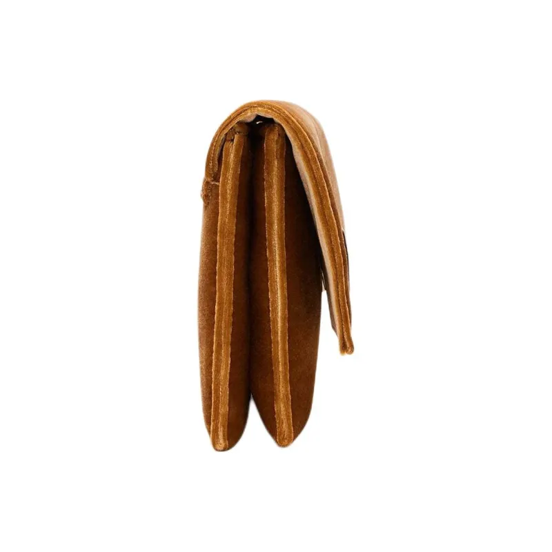 STEVE MADDEN Velvet One Shoulder Crossbody Clutches Women's Brown-2