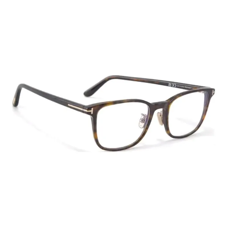TOM FORD Plate Frame Irregular Shape Eyeglass Frames Unisex Tortoiseshell-1
