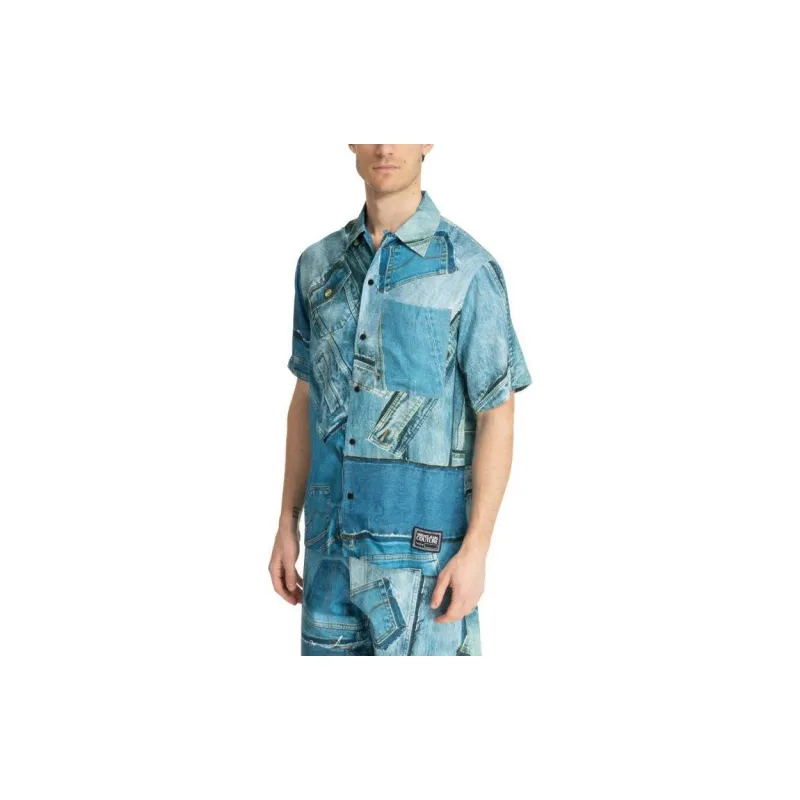 VERSACE JEANS COUTURE Shirt Men's Blue-3