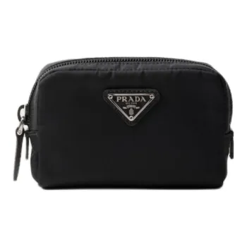 PRADA Nylon Makeup Bag Regular Women's Black