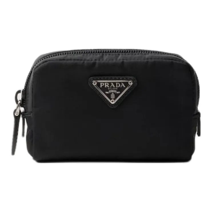 PRADA Nylon Makeup Bag Regular Women's Black-0