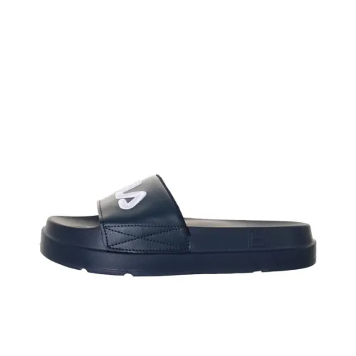 FILA DRIFTER Slip-Resistant Odor-Resistant Slide Slippers Unisex Marine Blue