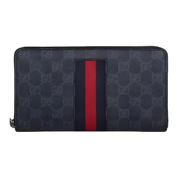 GUCCI Fabric Wallet Clutch Men's Black Gray Color