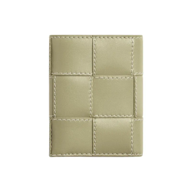 Bottega Veneta Cow Leather Wallet Women's Cave Stone Green With Natural Texture-2