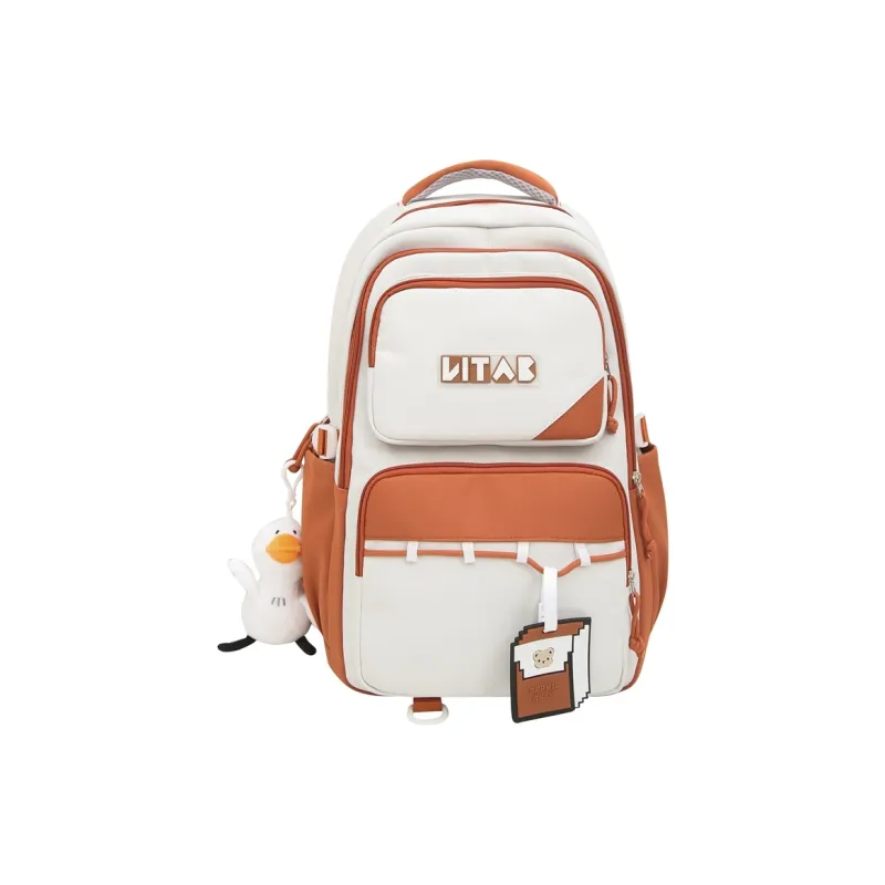 Travel Nylon Backpack Regular Women's Black/Orange/Red/Khaki/Green-3
