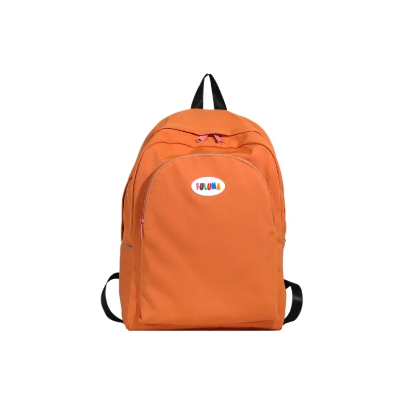 OURFUN Nylon Fabric Backpack Unisex Ivory/Black/Pink/Violet/Orange/Blue-10
