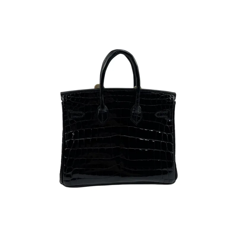 HERMES Birkin Crocodile Leather Birkin Bag Handbags Women's 89 Nior Black-2