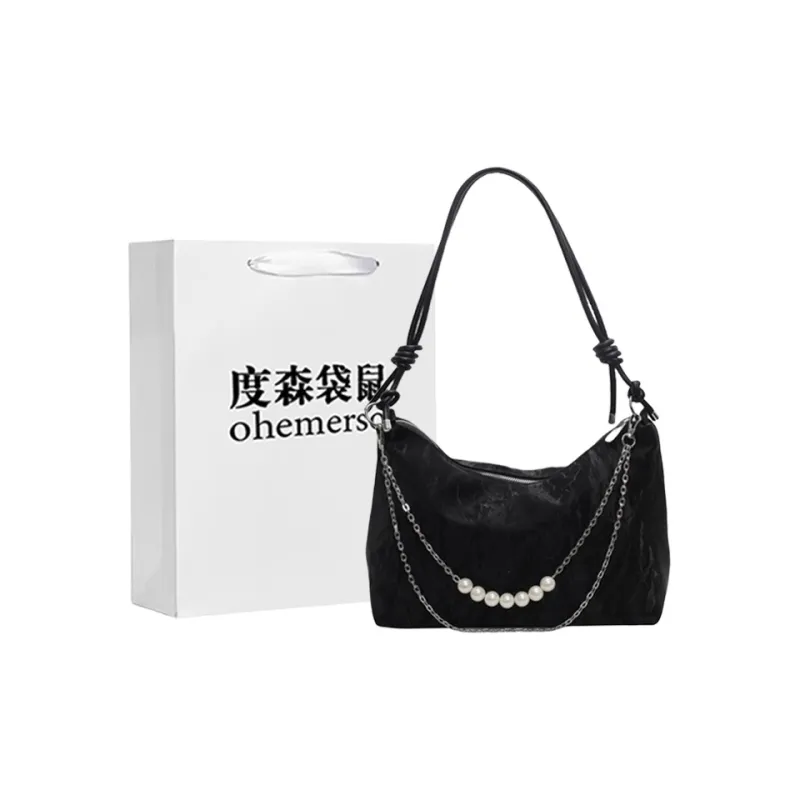 Dusen Kangaroo PU Tote Bag, Shoulder Bag Regular Women's Ecru/Silver/Black/Green-16