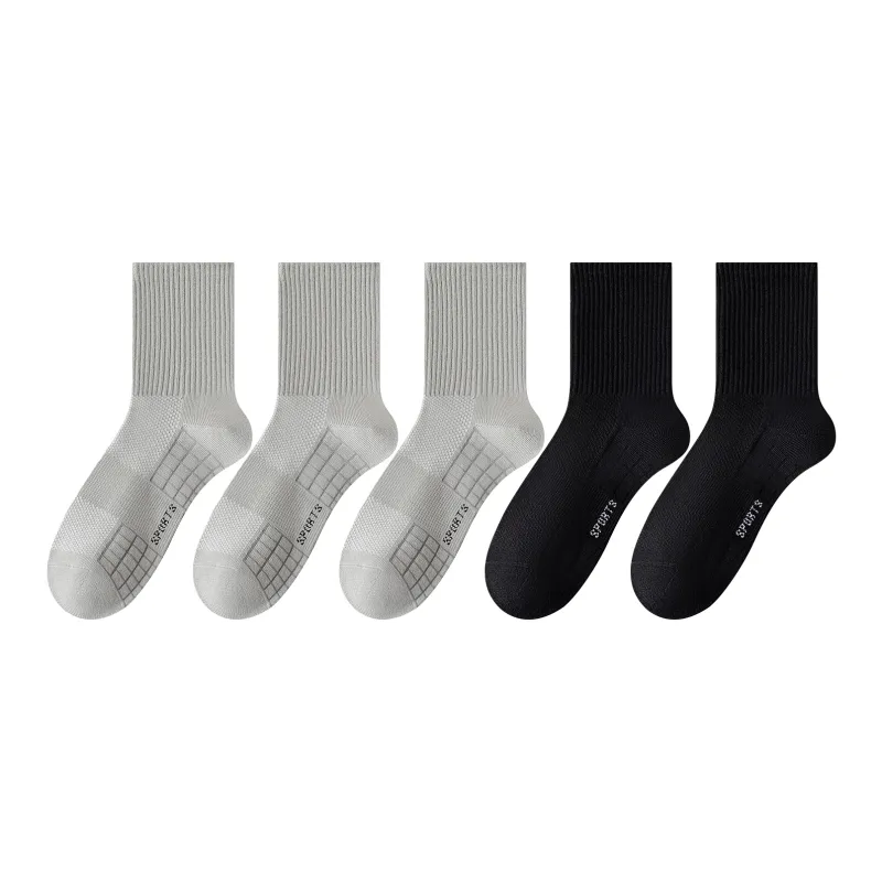 XXLLG Mid Calf Socks Men's 5 Pack-5