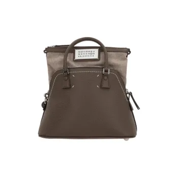 Maison Margiela Grained Leather One Shoulder Handbags Mini Women's Brown