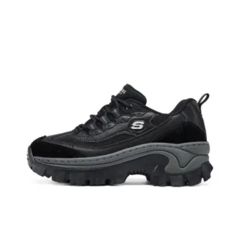 Skechers Street Anti Slip Wear Resistant Low Top Chunky Sneakers Women's Black
