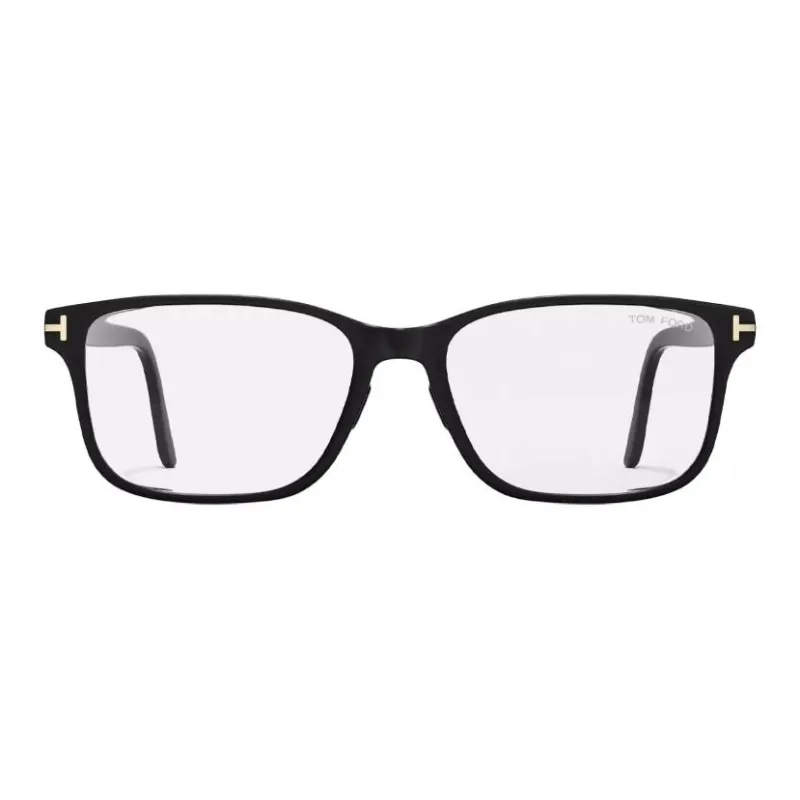 TOM FORD Plate Frame Irregular Shape Eyeglass Frames Unisex Black-1