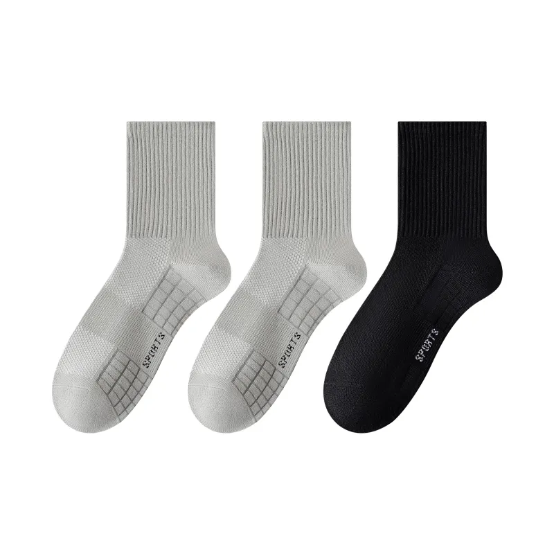 XXLLG Mid Calf Socks Men's 3 Pack-7
