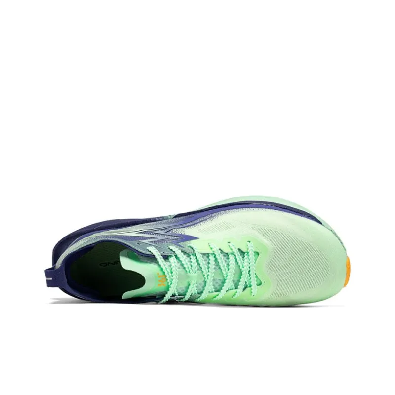 361° Cushioning Breathable Low Top Running Shoes Men's Green Blue-3