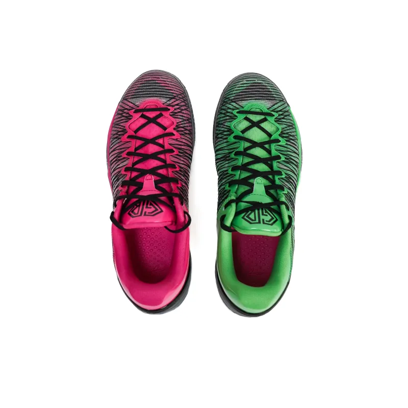 Serious Player Only Player 1 Cushioning Anti-Slip And Wear-Resistant Low-Top Basketball Shoes Men's Pink Green-3