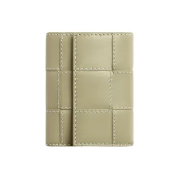 Bottega Veneta Cow Leather Wallet Women's Cave Stone Green With Natural Texture