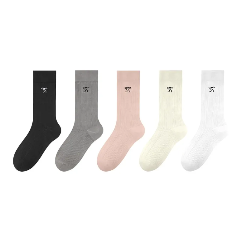 MIIOW Knee High Socks Women's 5 Pack-7