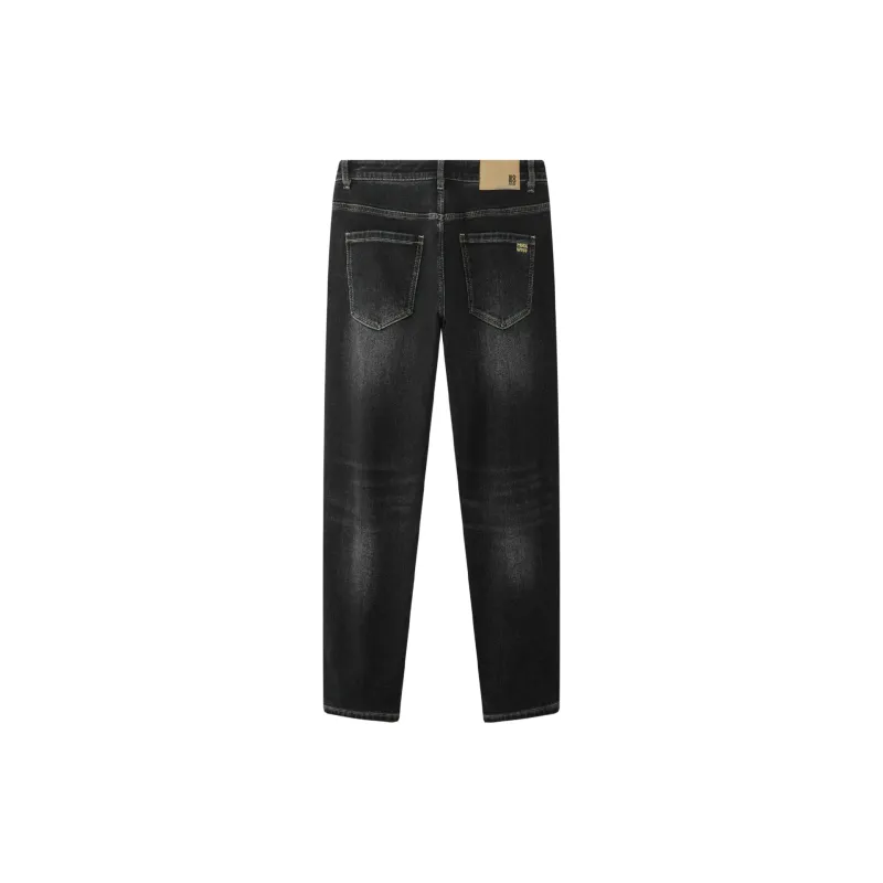 HLA Panda Wowo Series Jeans Men Black Denim Gradient Dark 6F-1