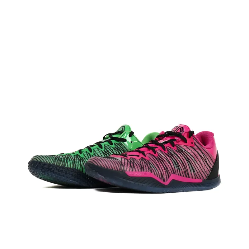 Serious Player Only Player 1 Cushioning Anti-Slip And Wear-Resistant Low-Top Basketball Shoes Men's Pink Green-2