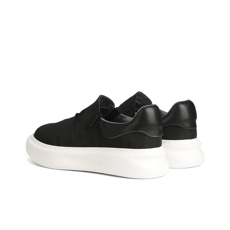 Thai Points Durable Lightweight And Breathable Low Top Skateboard Shoes Men's Black-4