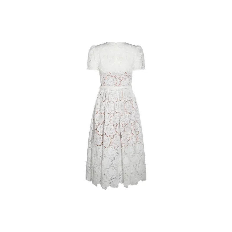 Self portrait Floral Lace Midi Dress-1