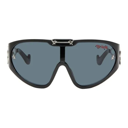 Le Specs Polymer Irregular Shape sunglasses ports Unisex Black
