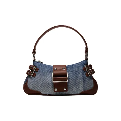 STEVE MADDEN Handbags Denim Blue With Brown Accents