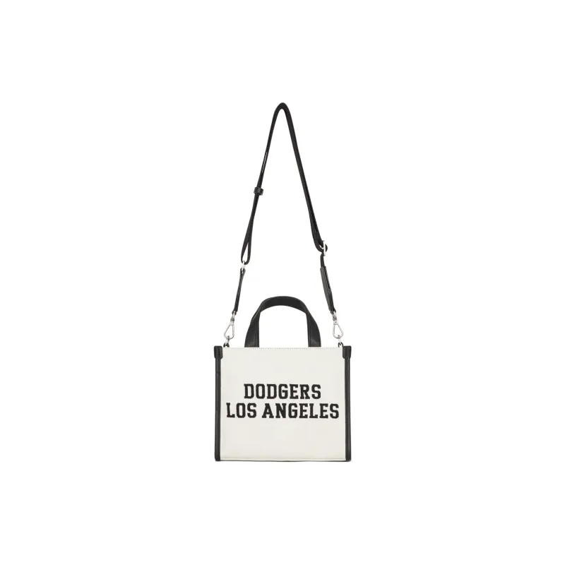 MLB Cotton And Polyester Blend Tote Shoulder Bag Crossbody Bag Handbag Clutch Commuter Bag Regular Unisex Hemp Cream-0