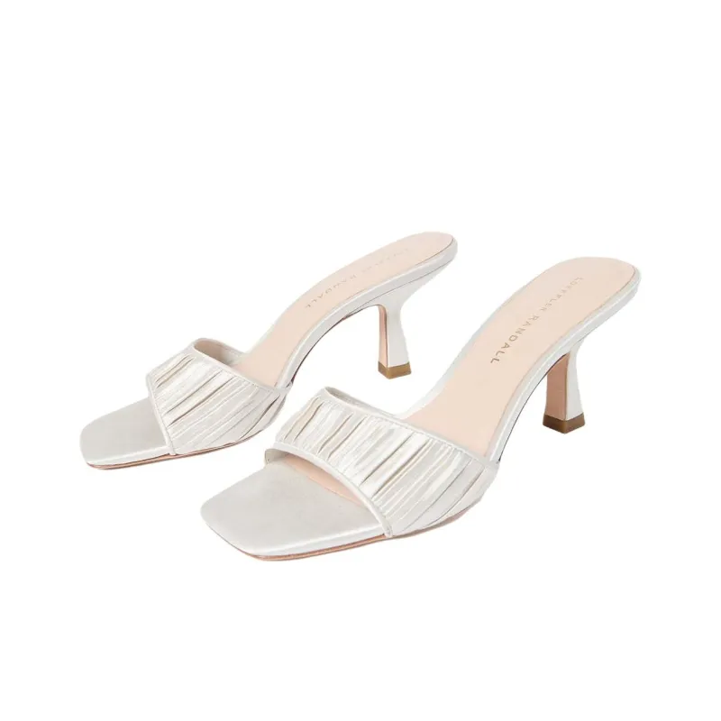 Loeffler Randall Slide Slippers 7cm Women's Pearl White-3