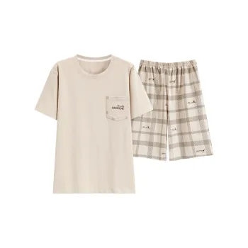 FENTENGCARE Pajama Set Men's Khaki