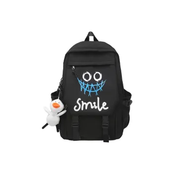 Kaka Tree Nylon Backpack Unisex Black/White