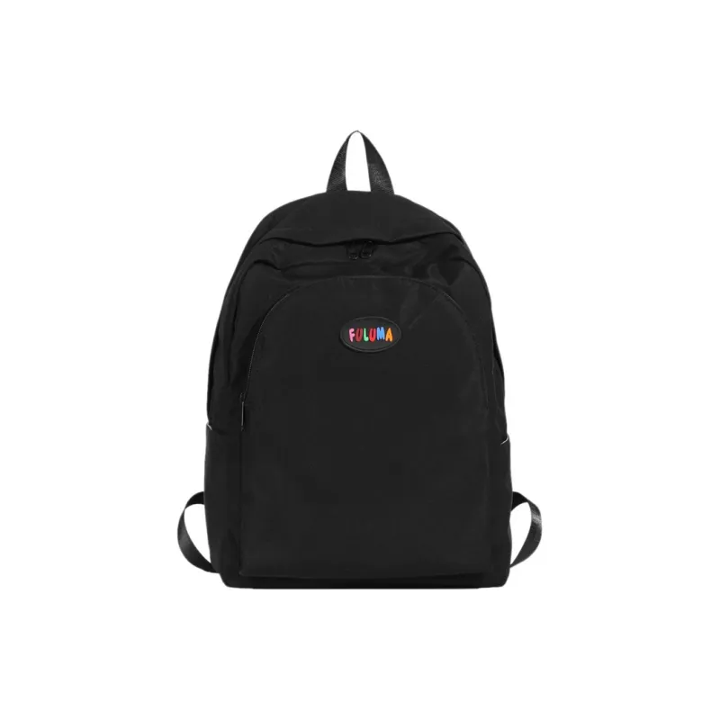 OURFUN Nylon Fabric Backpack Unisex Ivory/Black/Pink/Violet/Orange/Blue-3