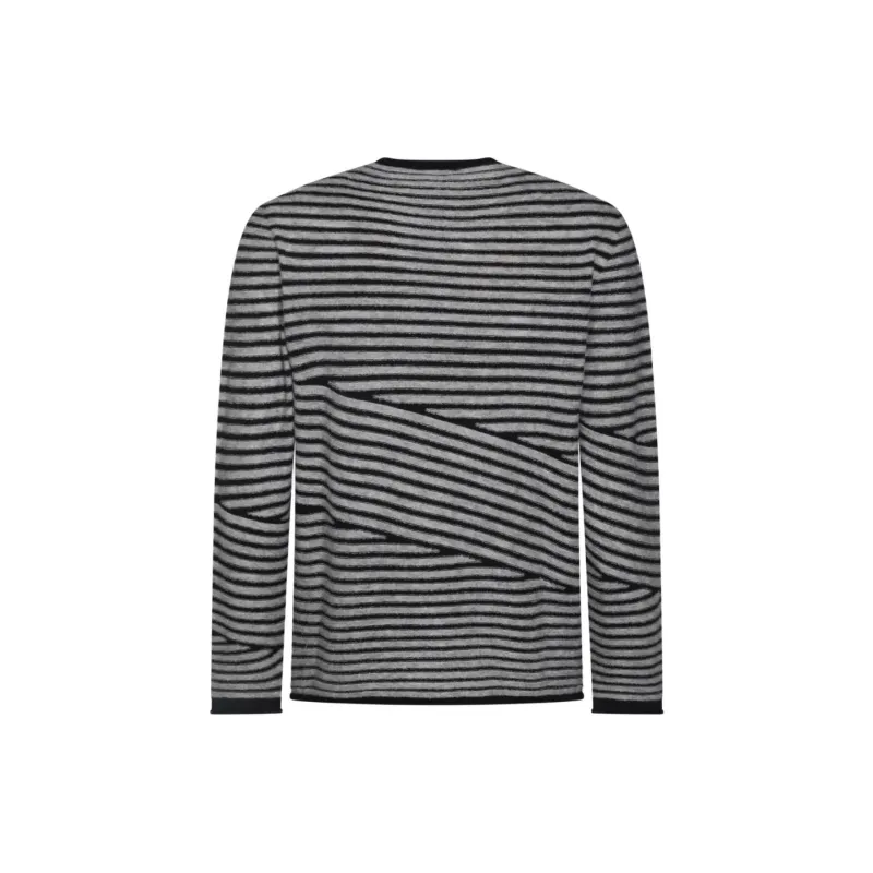 GIORGIO ARMANI Crew neck Jumper In Virgin Wool Cashmere And Bouclé Silk-1